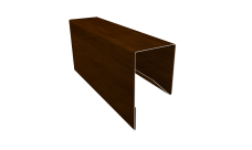 Планка П-образная заборная 17 0,45 Print-Double Premium Golden Wood Intense F (2,5м)