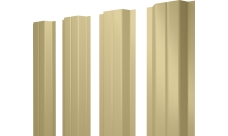 Штакетник П-образный A с прямым резом Grand Line 0,45 PE lite RAL 1014 слоновая кость