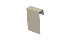 Соединительный профиль фибросайдинга 0,5 Satin с пленкой RAL 1015 светлая слоновая кость (2м)