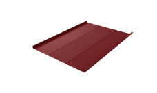 Фальц двойной стоячий Line Grand Line 0,7 PE с пленкой на замках RAL 3011 коричнево-красный