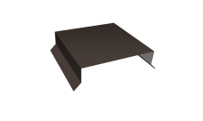 Парапетная крышка прямая 150мм Grand Line 0,45 Drap ТХ RR 32 темно-коричневый (2м)