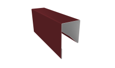 Планка П-образная заборная 17 0,45 Drap RAL 3005 красное вино (2м)