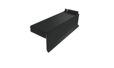 Планка торцевая сегментная Квадро профи Правая стартовая 0,5 Satin RAL 7016 антрацитово-серый