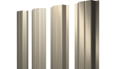 Штакетник П-образный A с прямым резом Grand Line 0,45 Print Elite Milky Wood TwinColor