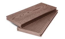 Террасная доска ДПК Grand Line 140мм Массив вельвет и тиснение под дерево Какао 3м (БШТ)