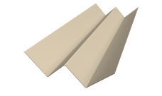 Угол внутренний фибросайдинга Slim 0,5 Satin с пленкой RAL 1015 светлая слоновая кость (3м)