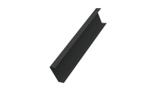 Декоративная накладка на столб универсальная 80х80 для забора жалюзи 0,45 PE-Double RAL 7016 антрацитово-серый (2м)