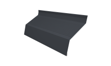 Ламель забора жалюзи Milan new gofr Grand Line 0,5 Drap TX с пленкой RAL 7024 мокрый асфальт