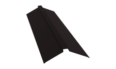 Планка конька плоского 150х40х150 Grand Line 0,5 Velur RAL 9005 черный (2м)