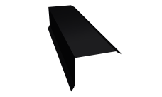 Планка торцевая 80х100 Grand Line 0,5 Satin с пленкой RAL 9005 черный (2м)