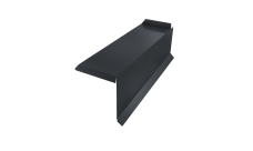 Планка торцевая сегментная 20мм Grand Line Правая 0,5 Satin с пленкой RAL 7024 мокрый асфальт