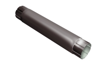 Труба круглая соединительная GL PE 90 мм 1 м RR 32 темно-коричневый