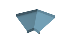 Угол отлива внутренний 250 Grand Line 0,45 Drap ТХ с пленкой RAL 5024 пастельно-синий