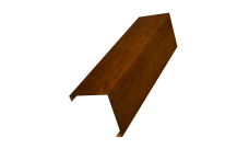 Декоративная накладка на столб универсальная угловая 60х60 для забора жалюзи Grand Line 0,45 Print Premium Golden Wood Intense FTC (2м)