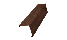 Декоративная накладка на столб универсальная угловая 62х55 для забора жалюзи Grand Line 0,45 Print-Double Premium Cherry Wood Dark F (1,8м)