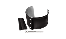 Хомут трубы металлический на камень Grand Line ПВХ коричневый (RR 32)