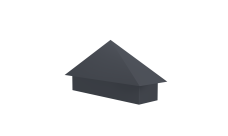 Колпак на полустолб для С8,С10 0,5 Satin с пленкой RAL 7024 мокрый асфальт