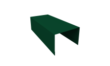 Крышка для забора из сайдинга ЭкоБрус 0,45 PE-Double RAL 6005 зеленый мох (2,5м)