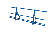 Ограждение кровельное со снегозадержателем на фальц Optima 0,65х2м RAL 5005