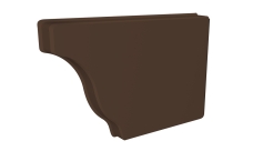 Заглушка желоба правая Vortex Lite Matt 130мм RAL 8017 шоколад