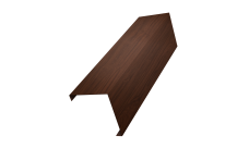 Декоративная накладка на столб универсальная угловая 80х80 для забора жалюзи 0,45 Print Elite Choco Wood TwinColor (2м)