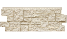 Фасадная панель Grand Line Дикий камень Классика молочный