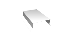 Парапетная крышка прямая 100мм Grand Line 0,5 Satin с пленкой RAL 9003 сигнальный белый (2м)