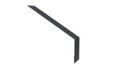 Планка карнизная для мягкой кровли 135х50 0,5 Satin Matt RAL 7024 мокрый асфальт (2м)