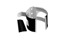 Хомут трубы металлический на дерево Grand Line ПВХ черный (RAL 9005)