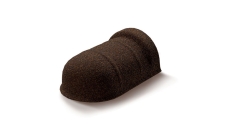 Конек торцевой полукруглый (пластиковый) для композитной черепицы Metrotile айрон-барк (0,3м)