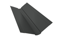 Планка ендовы верхней фигурной 150x150 0,5 PurPro Matt 275 RAL 7016 антрацитово-серый (3м)