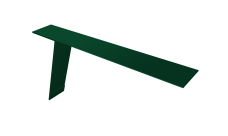 Планка карнизная фальц 130х80 Grand Line 0,45 PE-Double с пленкой RAL 6005 зеленый мох (2м)