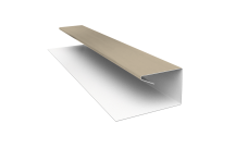 Планка П-образная завершающая сложная (КД) 0,45 PE с пленкой RAL 1015 светлая слоновая кость (2м)