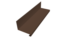 Планка примыкание нижнее к трубе фальц Grand Line 0,45 Drap TwinColor RAL 8017 шоколад (3м)