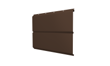 Софит ЭкоБрус new Grand Line без перфорации 0,45 PE с пленкой RAL 8017 шоколад
