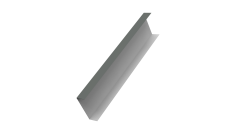 Декоративная накладка на столб универсальная 60х60 для забора жалюзи Grand Line 0,45 PE RAL 7005 мышино-серый (2,5м)