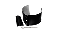 Хомут трубы металлический на камень Grand Line ПВХ черный (RAL 9005)