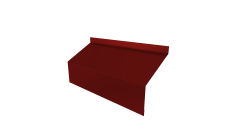 Ламель забора жалюзи Milan/Milan new стартовая/финишная для калиток и ворот Grand Line 0,45 PE RAL 3011 коричнево-красный