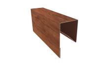 Планка П-образная заборная 17 Grand Line 0,45 Принт Премиум Рябина насыщенная Фреш TwinColor (2,5м)