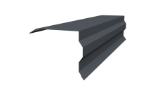 Планка торцевая фигурная 100х85 Grand Line 0,45 Drap ТХ RAL 7024 мокрый асфальт (2м)