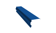 Планка торцевая фигурная 90х110 0,5 Satin с пленкой RAL 5005 сигнальный синий (2м)