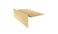 Планка ветровая для мягкой кровли простая 100х20х100 Grand Line 0,45 PE с пленкой RAL 1014 слоновая кость (2м)