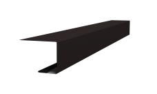 Планка завершающая фальц Grand Line 0,45 Drap TX RAL 9005 черный (2м)