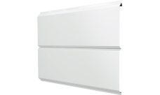 Софит металлический ЭкоБрус new Grand Line без перфорации 0,45 PE с пленкой RAL 9003 сигнальный белый