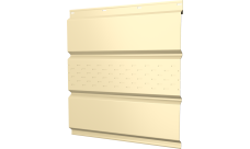 Софит металлический Классик v01 Grand Line центральная перфорация 0,45 PE с пленкой RAL 1015 светлая слоновая кость