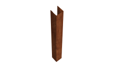 Стойка жалюзи Texas для монтажа с крепежным вкладышем 0,45 Print Elite Rowan TwinColor (2,5м)