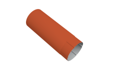 Труба круглая Vortex Project 146мм 2м RAL 8004 терракота