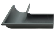 Угол желоба внешний GL PU Matt 90 гр 125 мм RAL 7024 мокрый асфальт