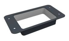 Воронка врезная прямоугольная Vortex Lite Matt RAL 7024 мокрый асфальт