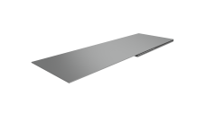 Планка финишная 48х25 Grand Line 0,45 PE с пленкой RAL 9006 бело-алюминиевый (2м)